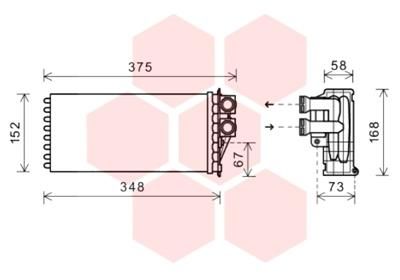 VAN WEZEL Теплообменник, отопление салона 40006359